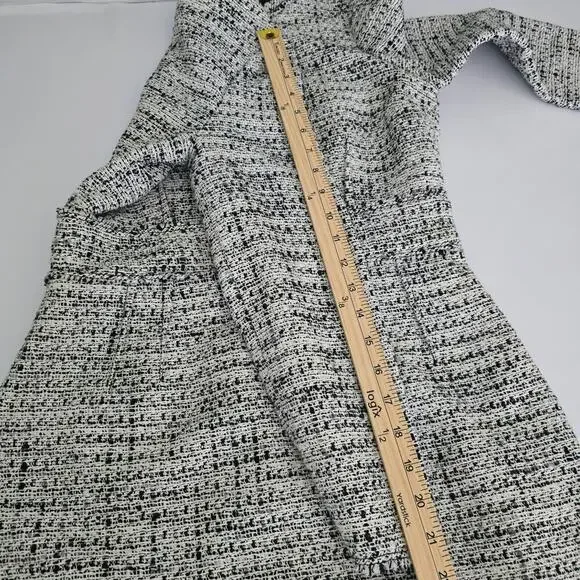 J.Crew Tweed Mini Dress Womens Sz 6 Long Sleeve Crew Neck Office Preppy Academy - Picture 9 of 13